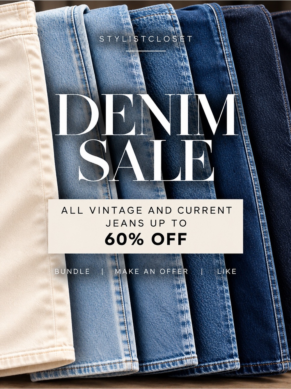 DENIM SALE UP TO 60% OFF CURRENT VINTAGE DESIGNER DENIM S-L
